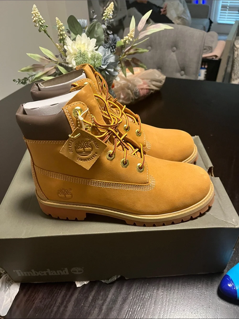 Timberland Kids Wheat Leather Lace-Up Boot